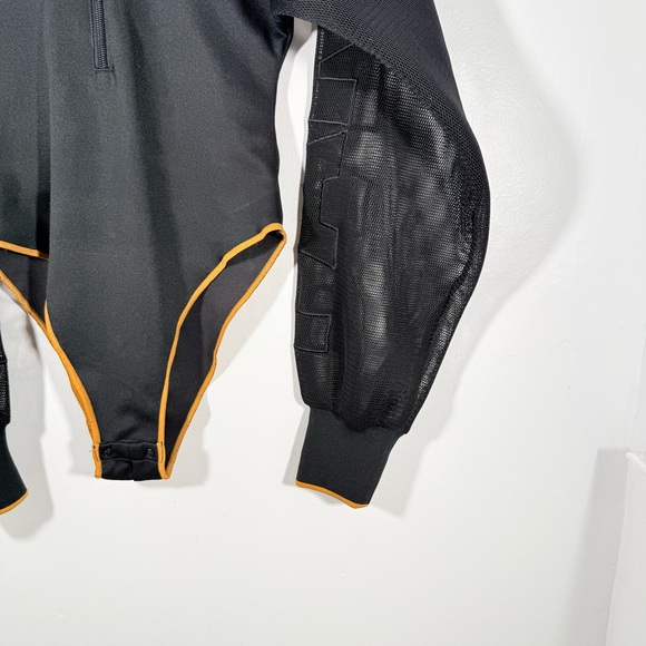 Adidas Ivy Park Beyonce Zip Mesh Long Sleeve Bodysuit Black Gold XS - Picture 10 of 15